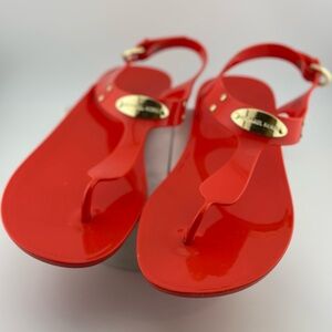 Michael Kors Red Slingback Sandals